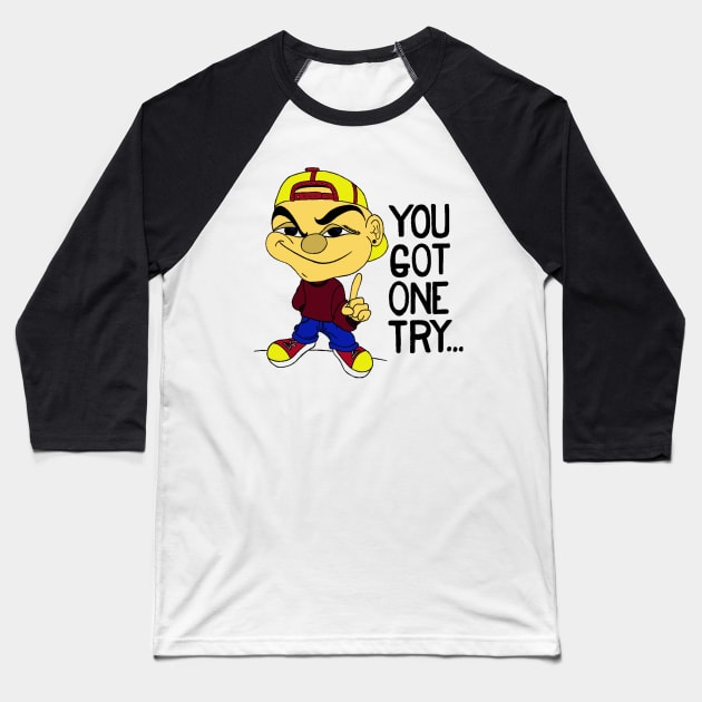 Thug Life One try Baseball T-Shirt by salesgod